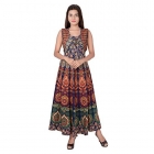 Jaipuri Fashionista Women’s Cotton Dress (46-Jfjd-Mr-Blo_Blue_Free Size)